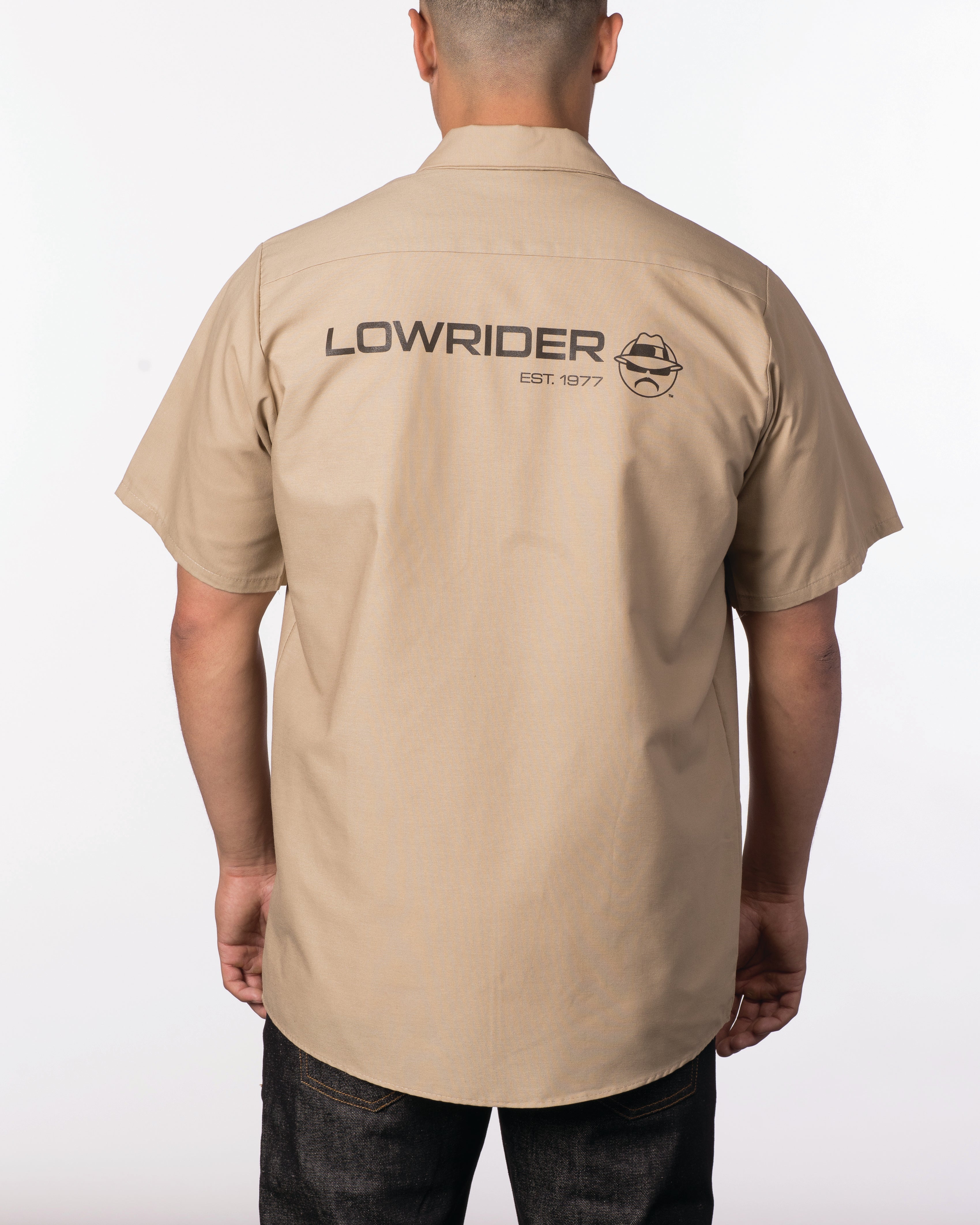 LOWRIDER RED CAP S/S WORK SHIRT – Lowrider Merchandise